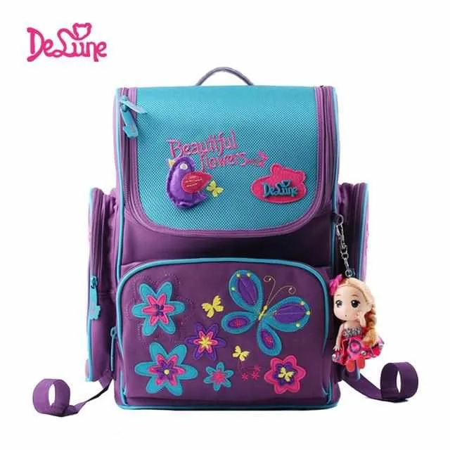 Girls Cartoon School Bags - Orthopedic Children Backpack