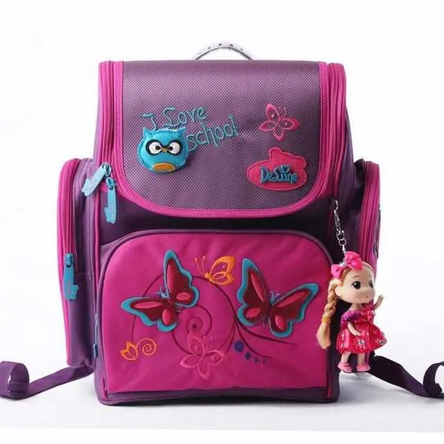 Girls Cartoon School Bags - Orthopedic Children Backpack