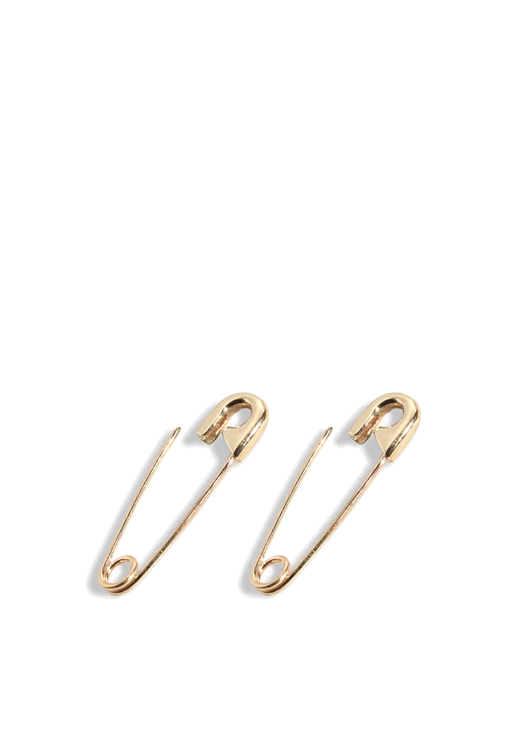 Gold Safety Pin Earring