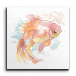 Graceful Goldfish in Watercolor Bliss