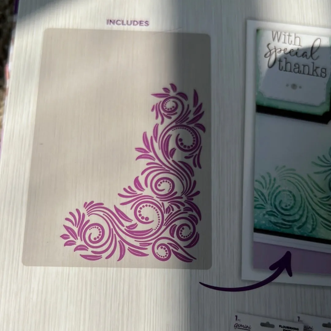 Graceful swirls embossing folder by crafters companion