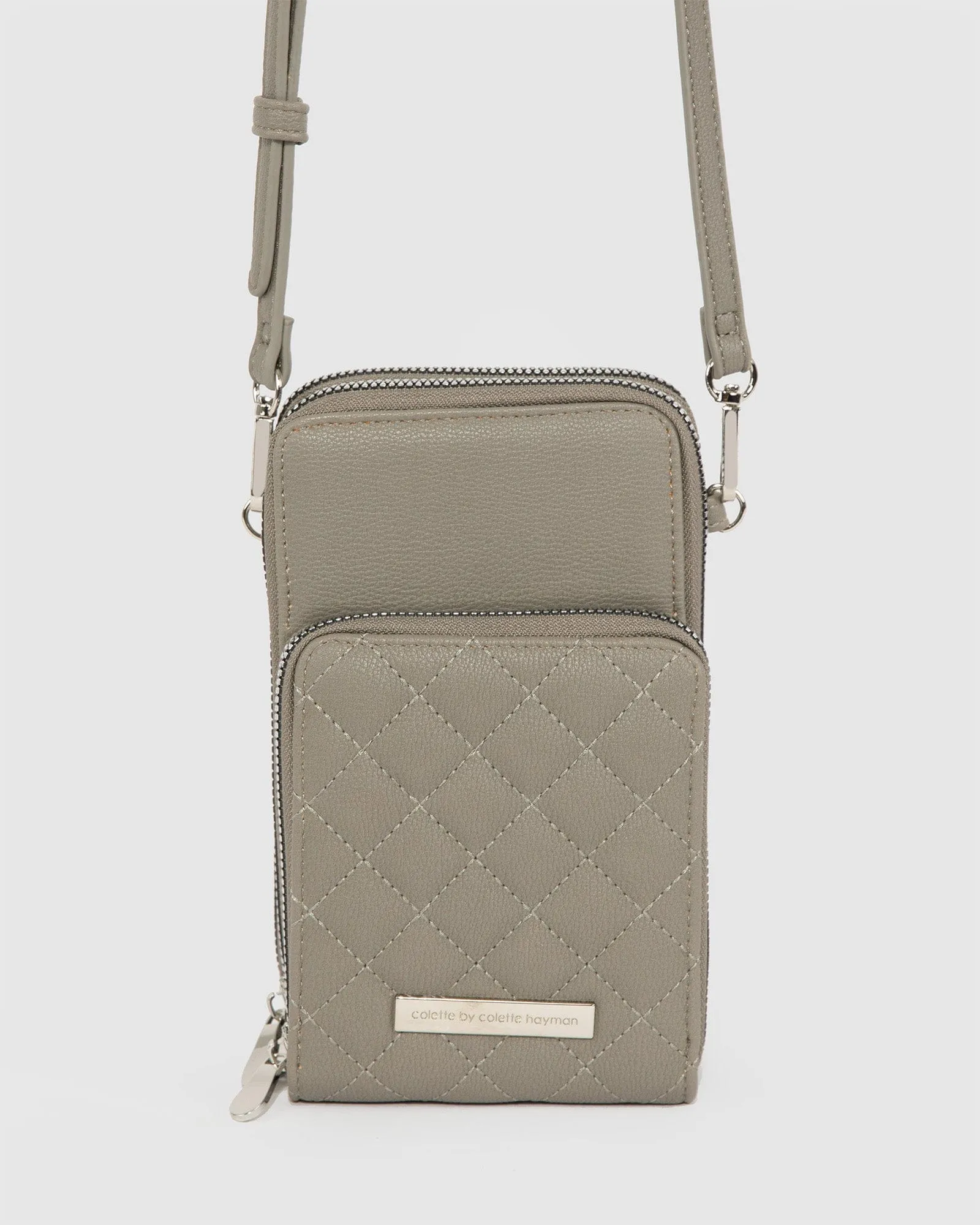 Grey Koni Phone Crossbody Bag