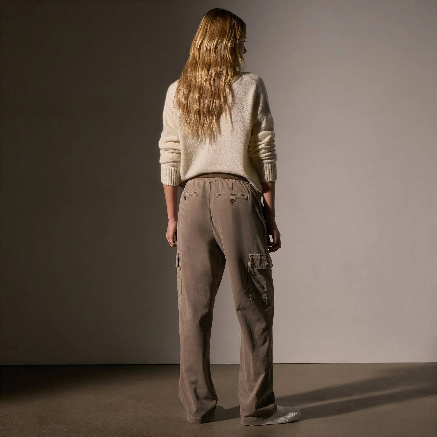 Herringbone Utility Pant - Coyote Pigment