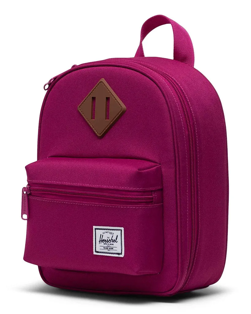 Herschel Supply Co Heritage Lunch Bag - Festival Fuschia / Saddle Brown