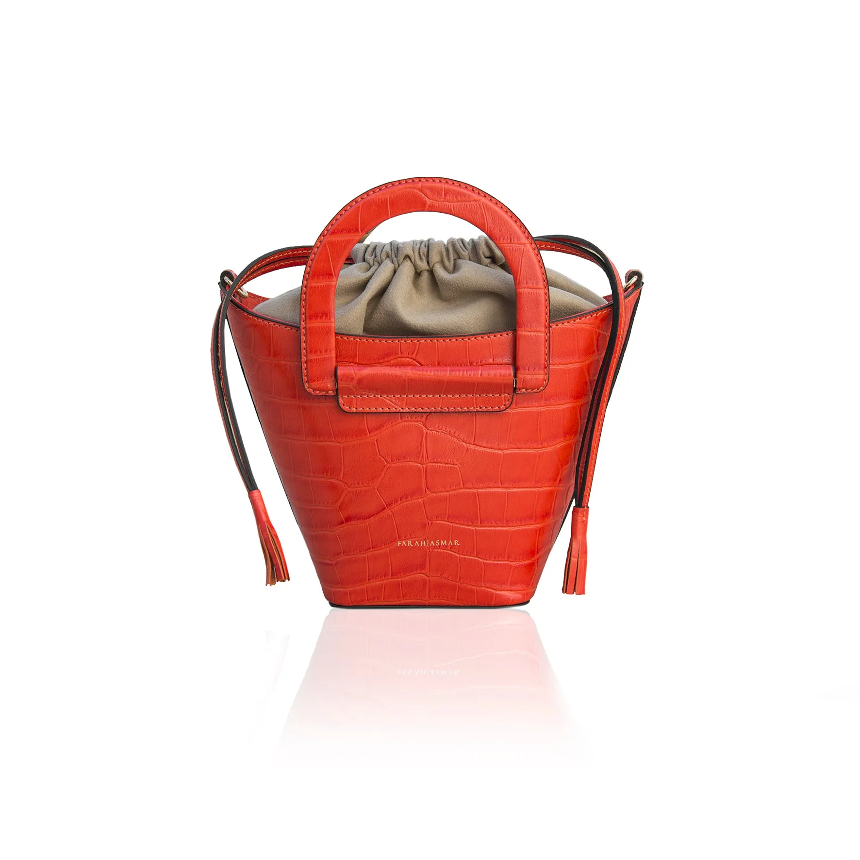 Hot Orange Cleamance Bucket Bag