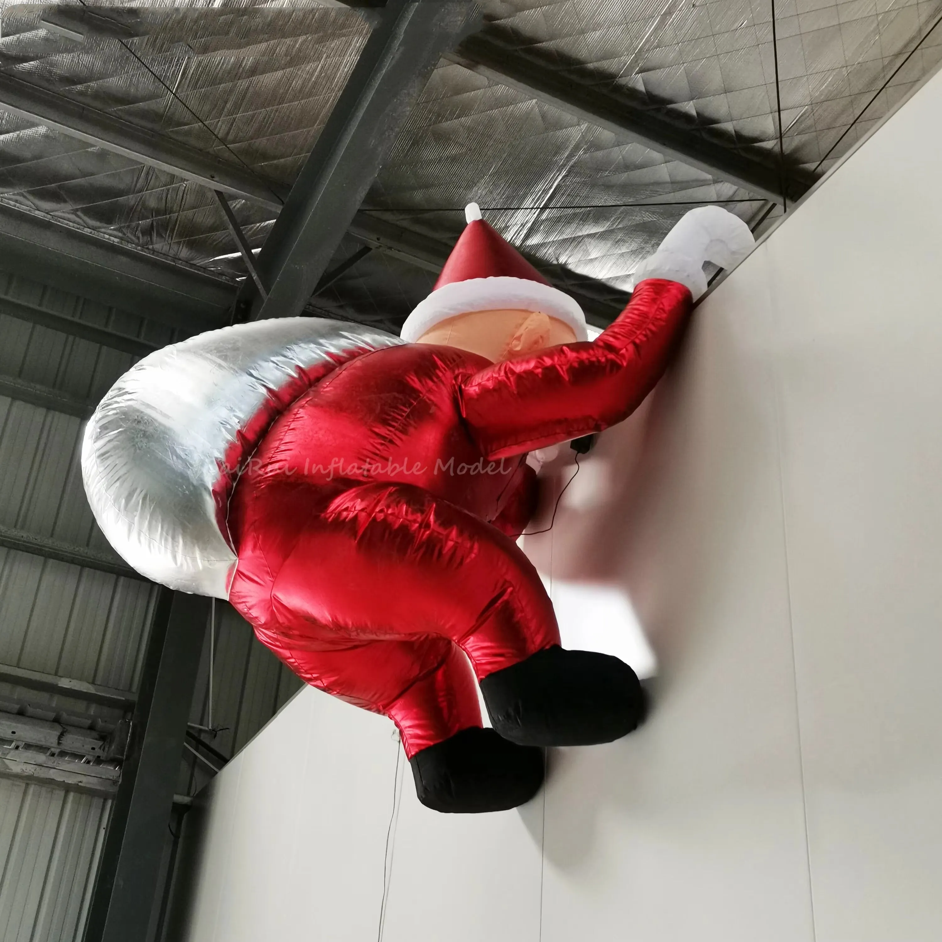 Inflatable Santa Claus Climbing Wall Christmas Decoration Model