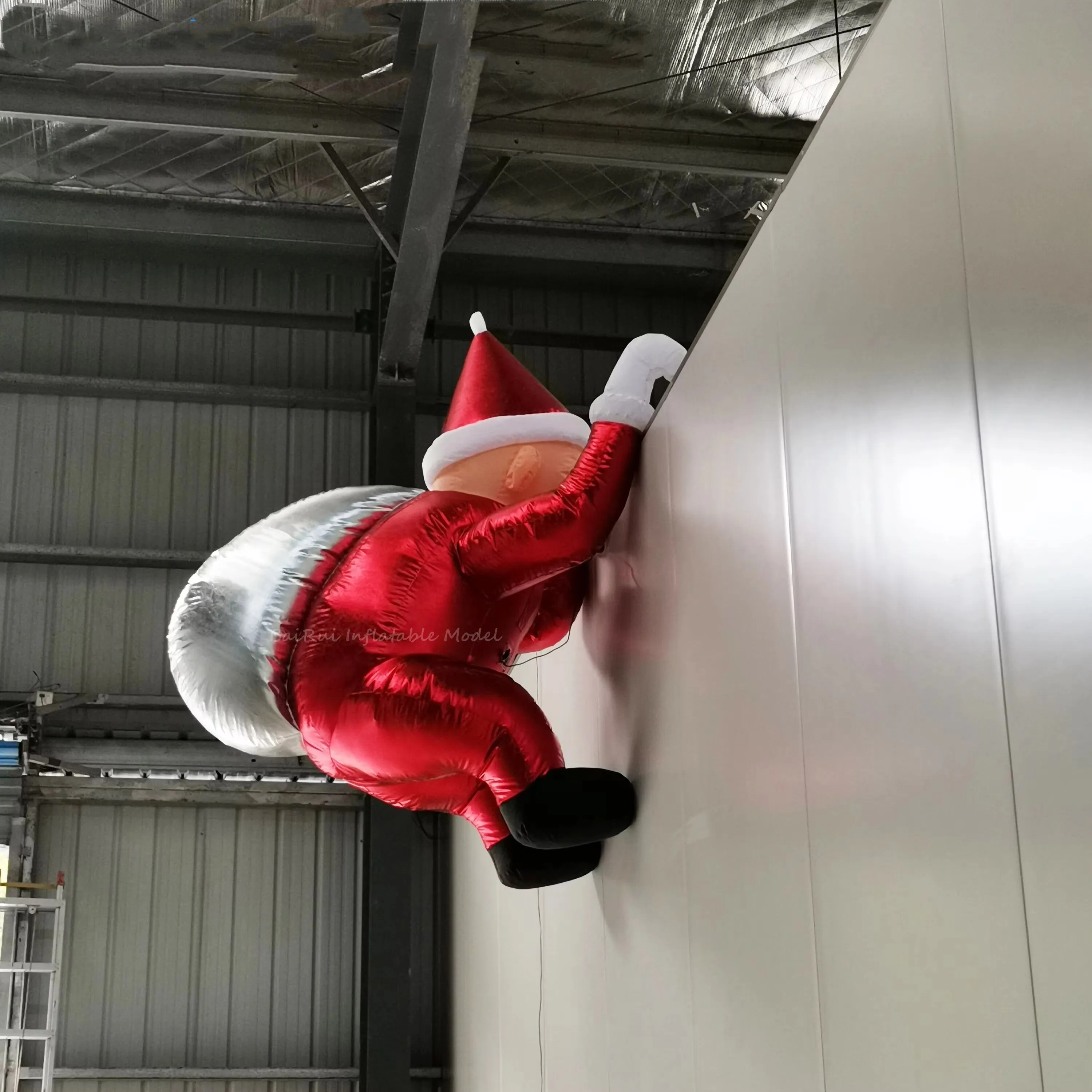 Inflatable Santa Claus Climbing Wall Christmas Decoration Model