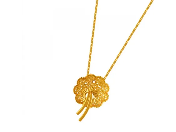 Intricately Designed 22k Gold Chain Pendant