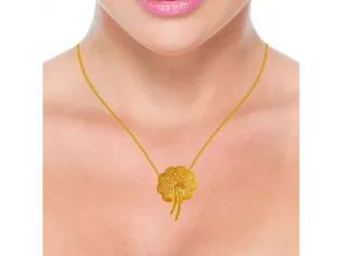 Intricately Designed 22k Gold Chain Pendant