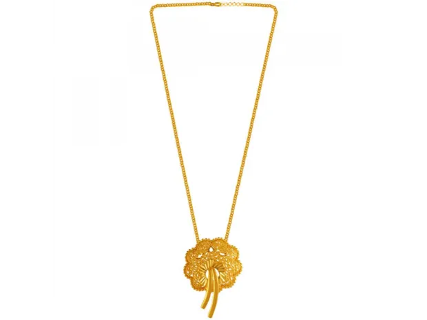 Intricately Designed 22k Gold Chain Pendant