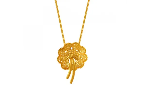 Intricately Designed 22k Gold Chain Pendant