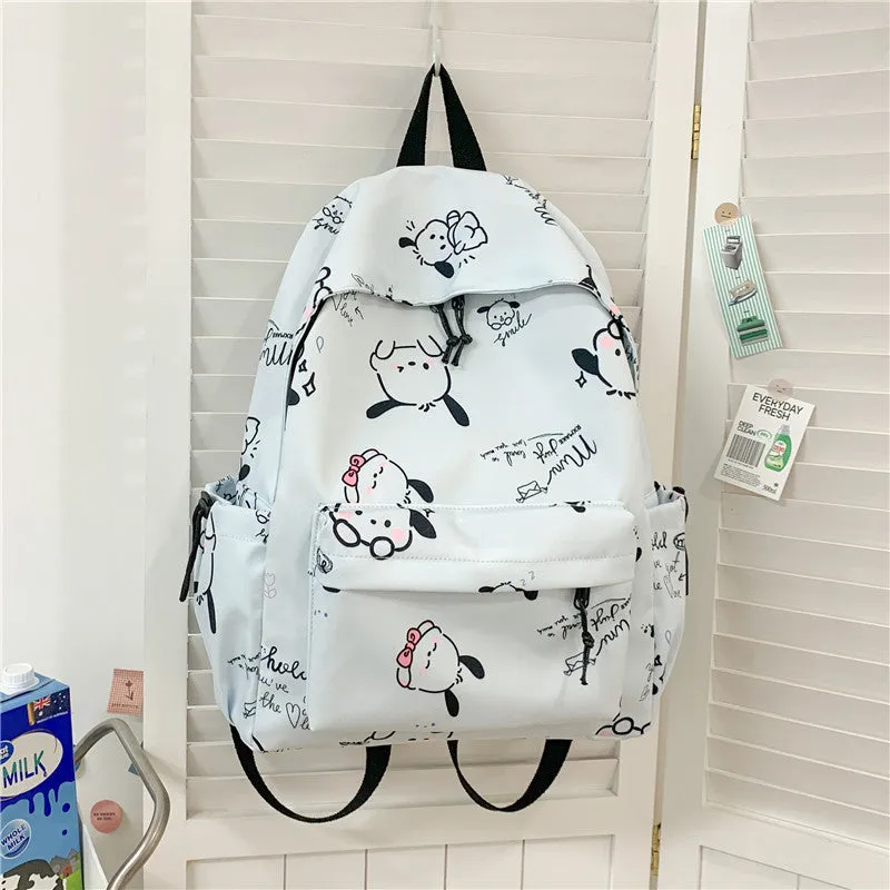 Japanese Pacha Dog Girl's Schoolbag Korean Style Junior and Middle School Students Student Backpack Large Capacity Printing College Backpack