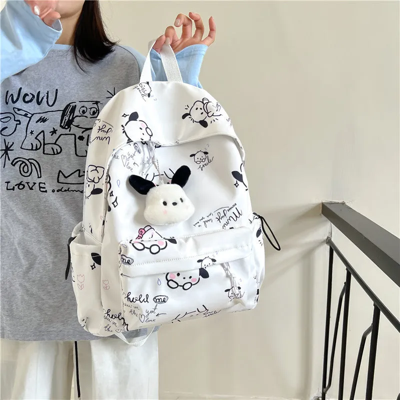 Japanese Pacha Dog Girl's Schoolbag Korean Style Junior and Middle School Students Student Backpack Large Capacity Printing College Backpack