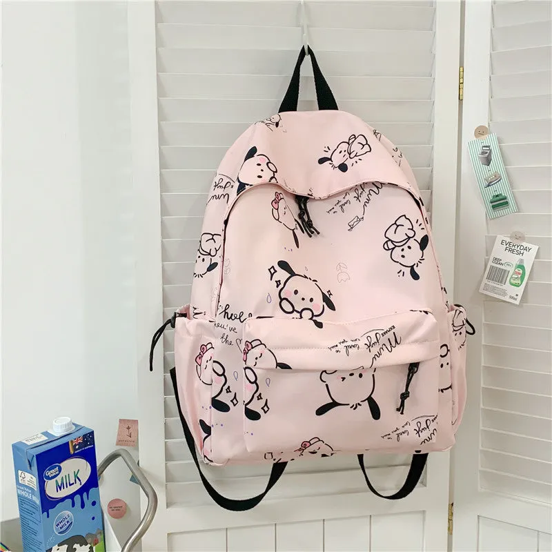 Japanese Pacha Dog Girl's Schoolbag Korean Style Junior and Middle School Students Student Backpack Large Capacity Printing College Backpack