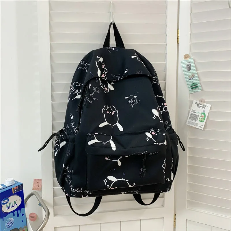 Japanese Pacha Dog Girl's Schoolbag Korean Style Junior and Middle School Students Student Backpack Large Capacity Printing College Backpack