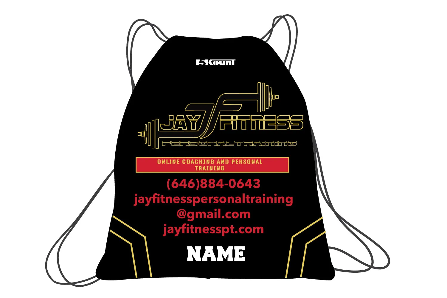 Jay Fitness Sublimated Drawstring Bag - Design 1