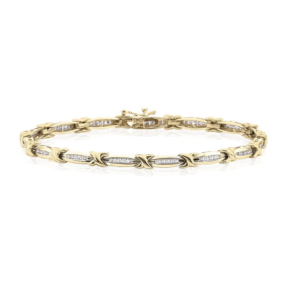 KATARINA (JK I1-I2) 1/2 cttw Diamond Link Bracelet