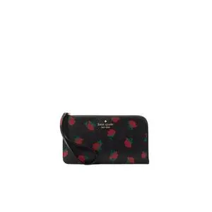 Kate Spade Lucy Medium L-Zip Wristlet In Black Multi KE634