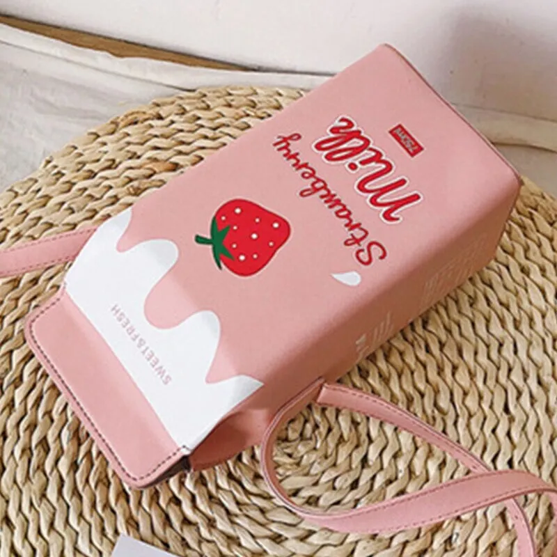 Kawaii Milk Juice Drinks Plush Bag - Kawaii Bag