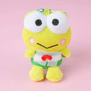 Keroppi Plushie Charm With Heart Carabiner - Mini