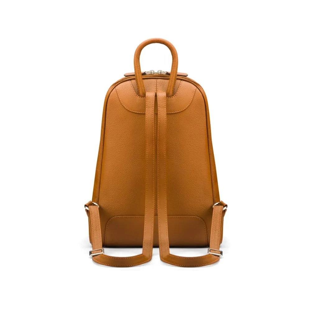 Ladies Leather Backpack - Tan