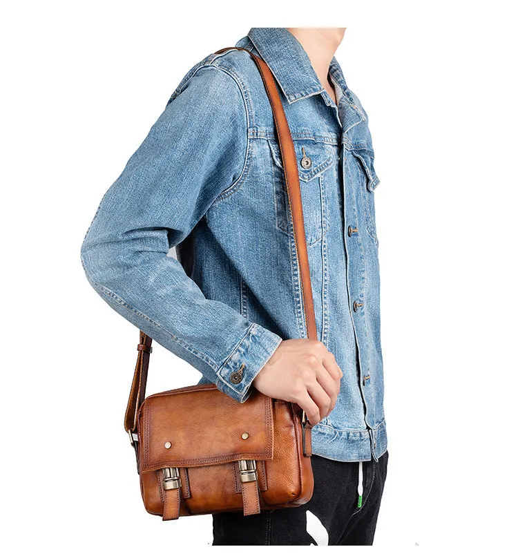 Ladies Vintage Leather Satchel Bag Shoulder Strap Bag For Women