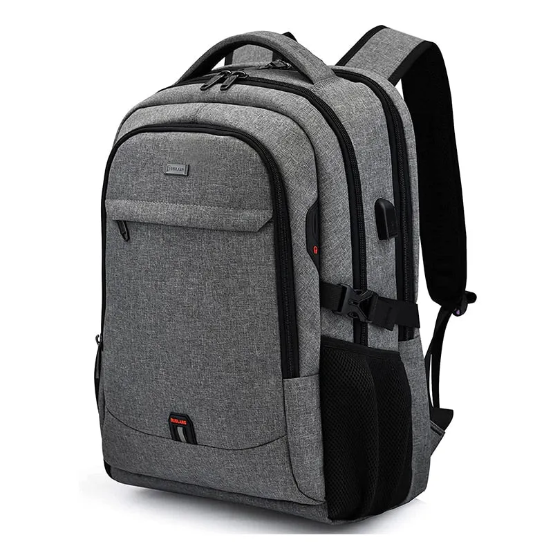 Laptop Backpack For Men 17.3''Large Capacity Backpack USB Port Bag Business Backpack Oxford Wear-resistant Waterproof Travel Bag