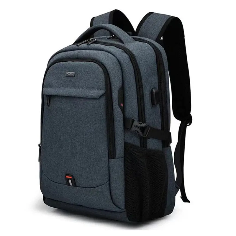 Laptop Backpack For Men 17.3''Large Capacity Backpack USB Port Bag Business Backpack Oxford Wear-resistant Waterproof Travel Bag