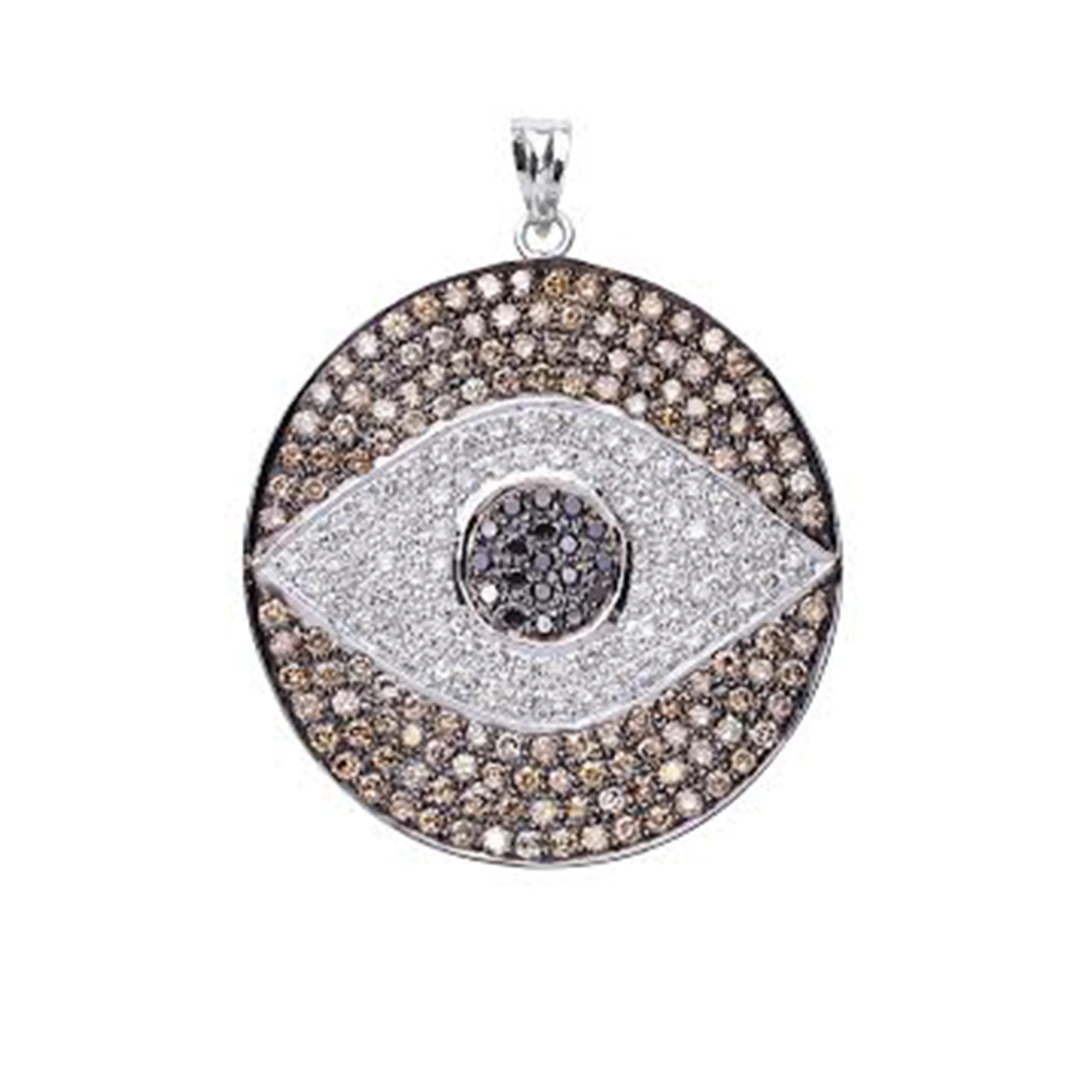 Large Evil Eye Diamond Chain Pendant