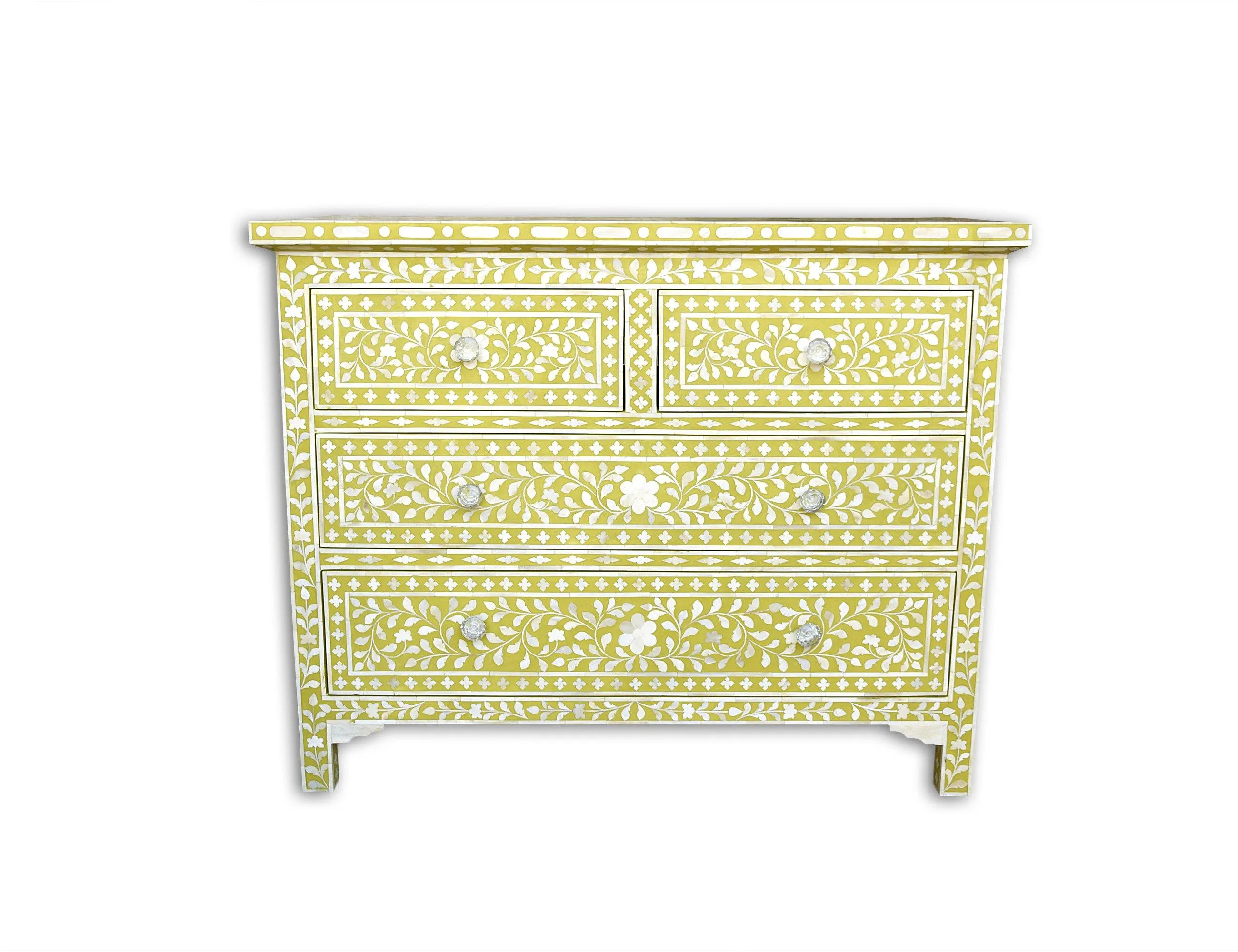 Lavish Touch Bezons Drawer Chest - Bone Inlay