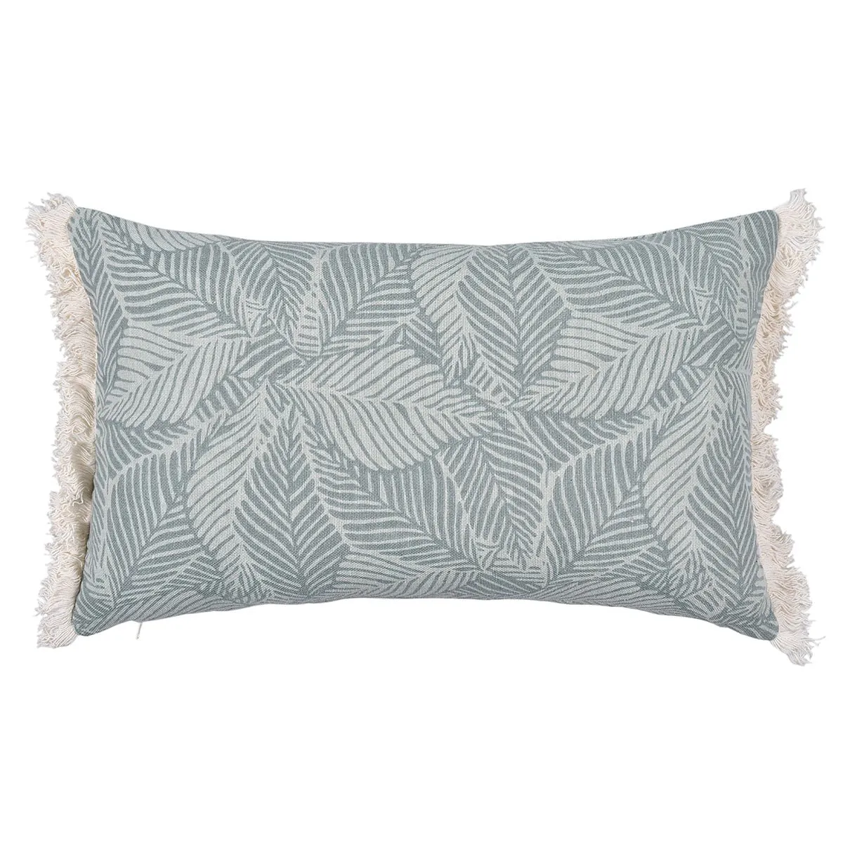 Leafy Serenity Printed Lumbar Cushion Cover - Set of 2