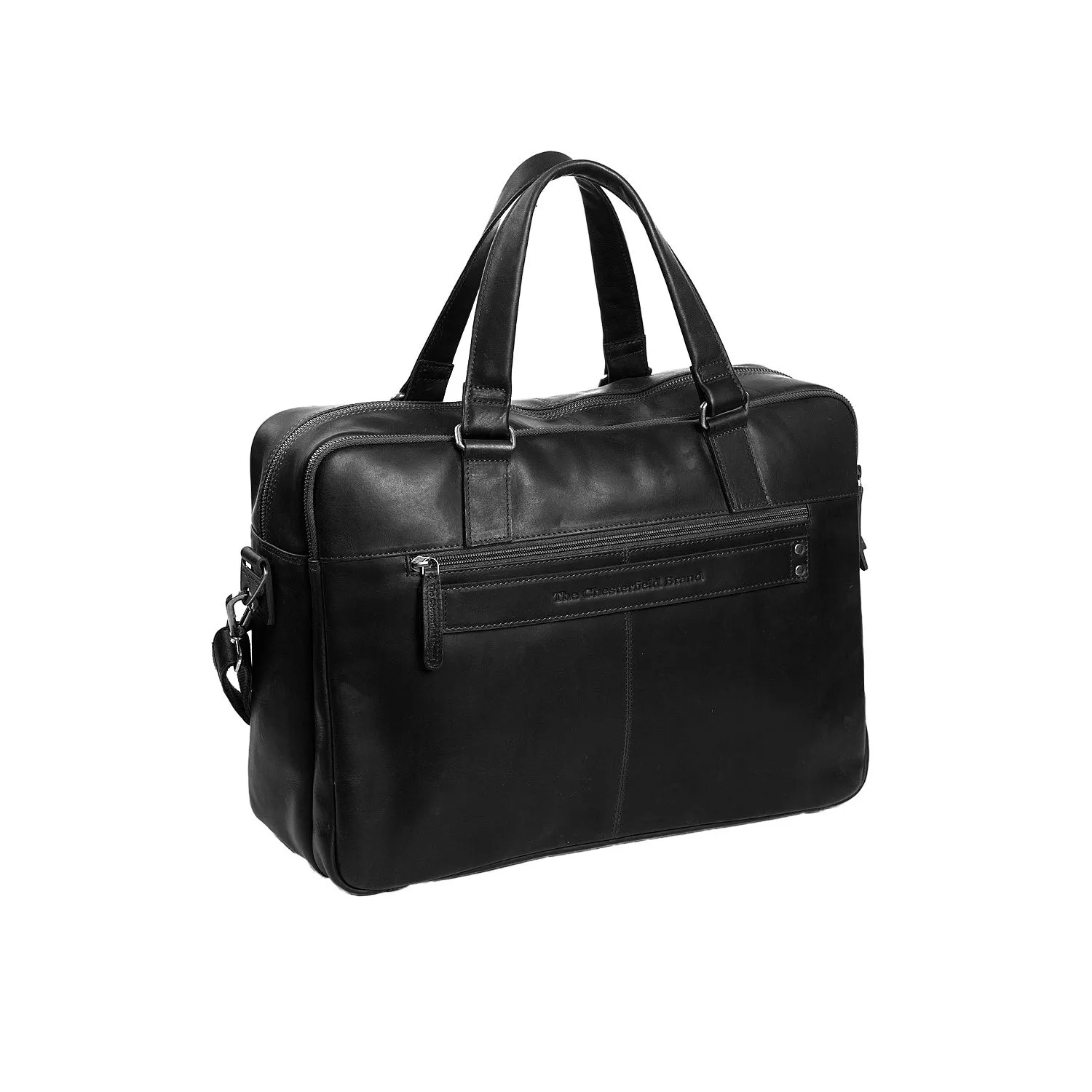 Leather Laptop Bag Black Misha