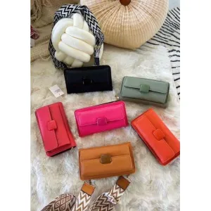 Leather Large Capacity Luxury Purse Short Wallet.