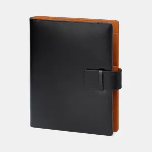 Leather Manager A5 Organiser 2025 in Black and Cognac