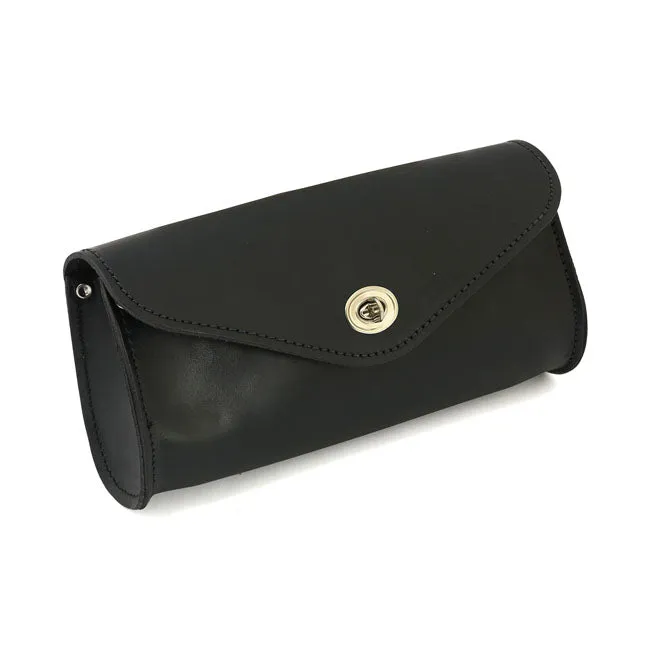 Ledrie Leather Front Bag Black