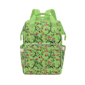 LightGreen Yellow Star Multi-Function Diaper Backpack/Diaper Bag