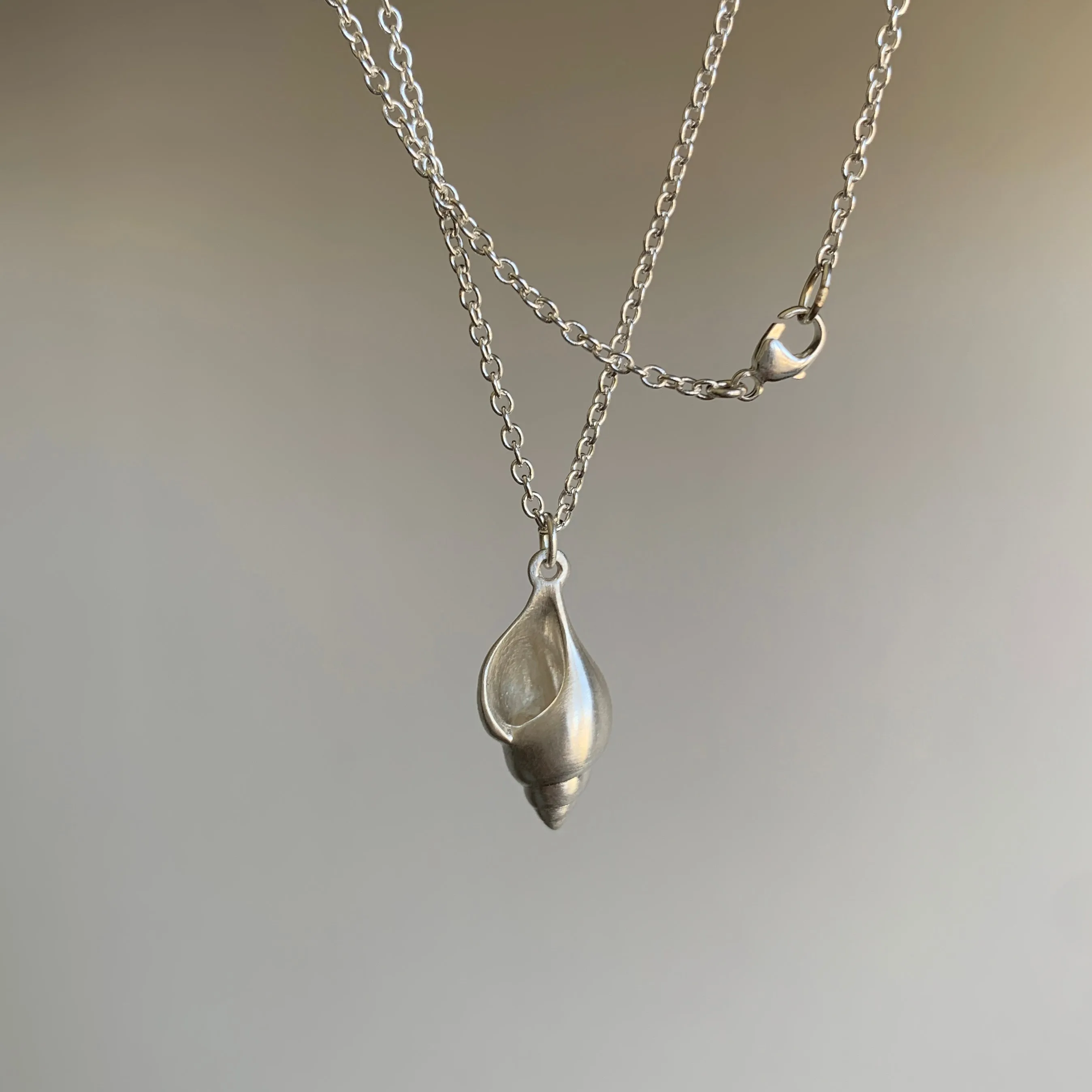 Little Silver Tulip Shell Ruthie B. Necklace