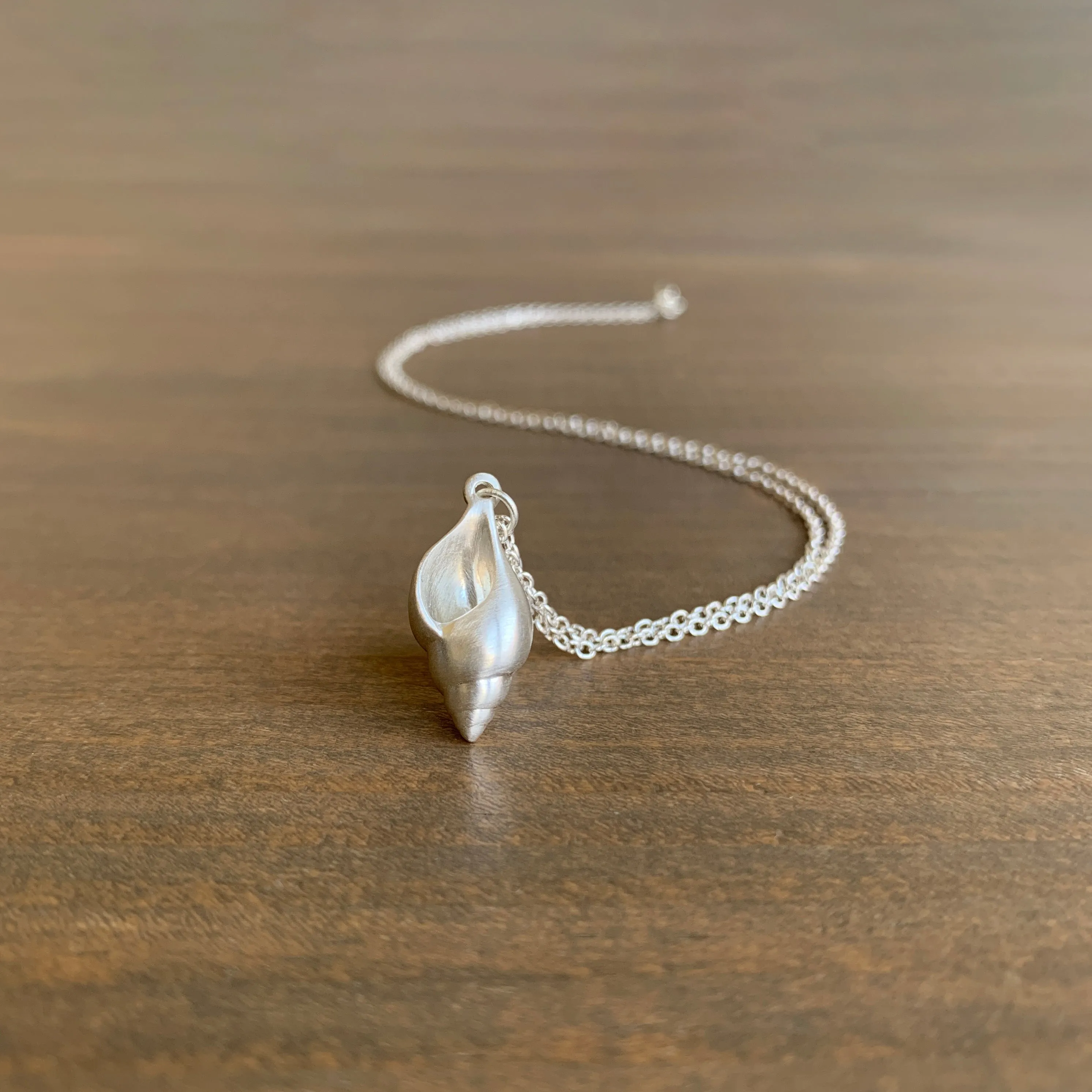 Little Silver Tulip Shell Ruthie B. Necklace