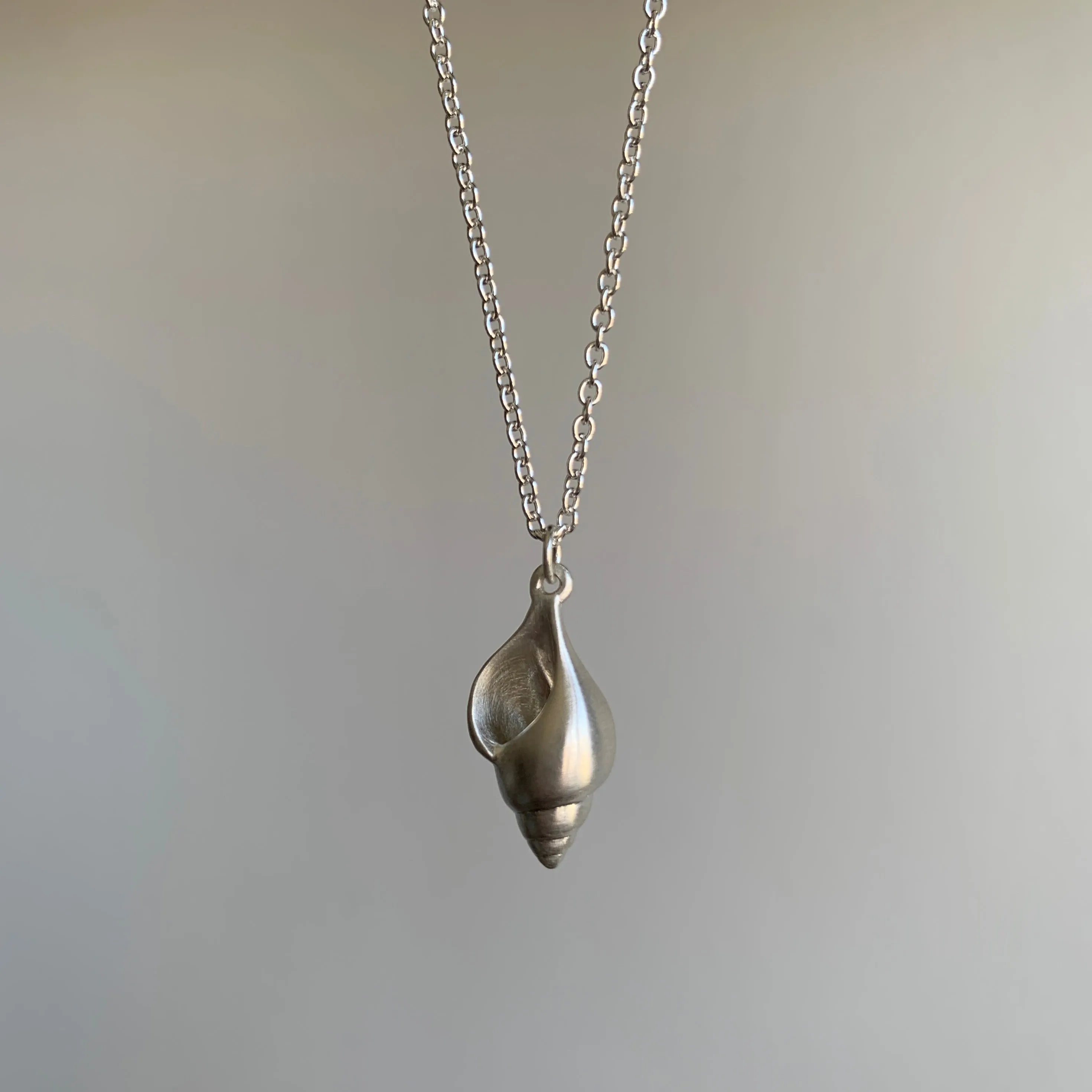 Little Silver Tulip Shell Ruthie B. Necklace