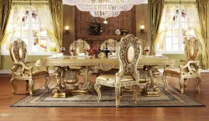 Luxury Royal Antique Dining Table Set