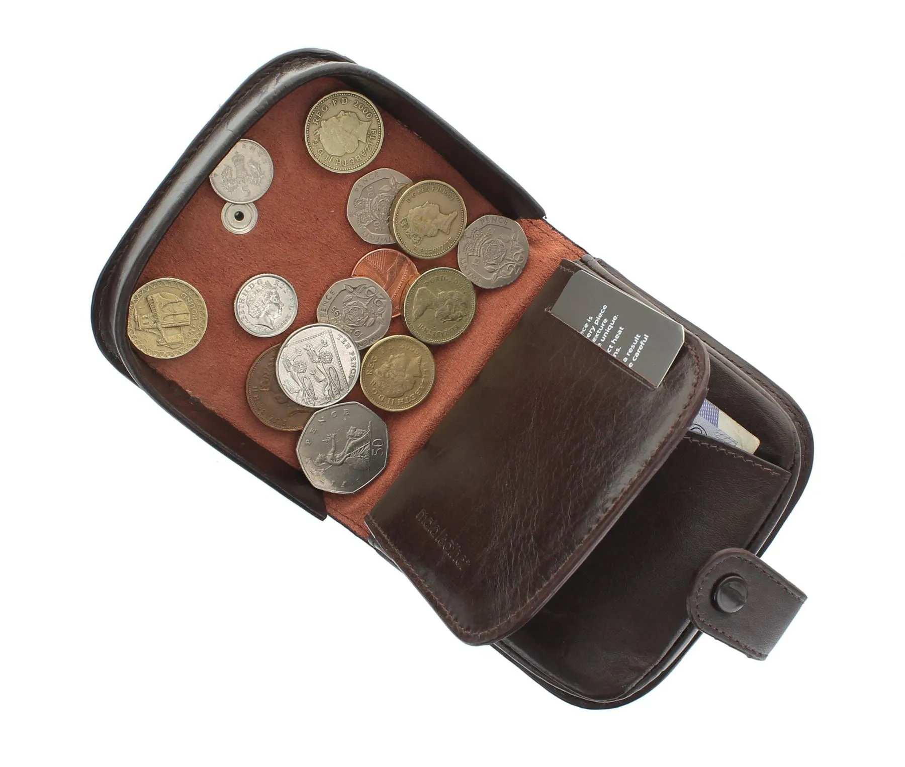 Mala Leather Odyssey Collection Leather Tray Purse For Coins And Notes 4113_14m