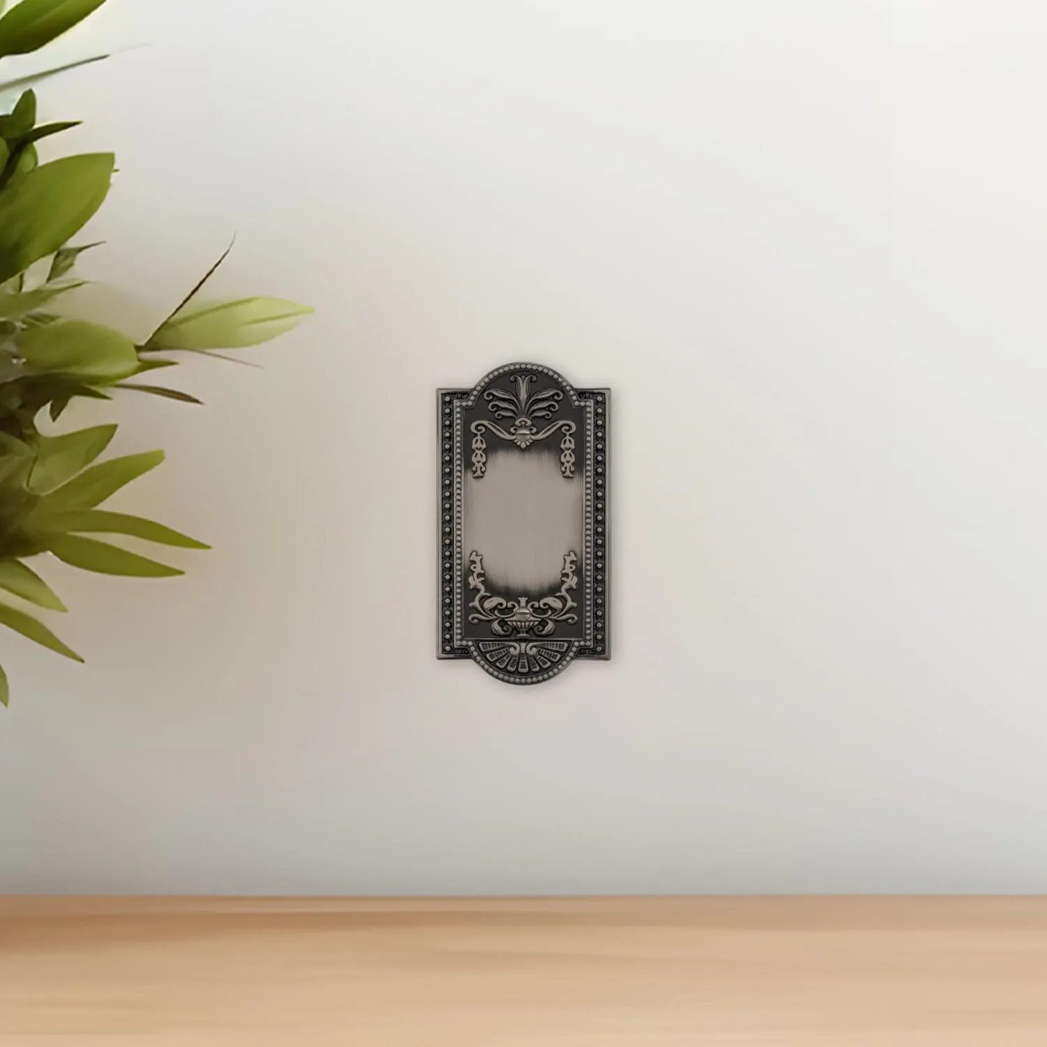 Meadows Switch Plate with Blank Cover in Antique Pewter