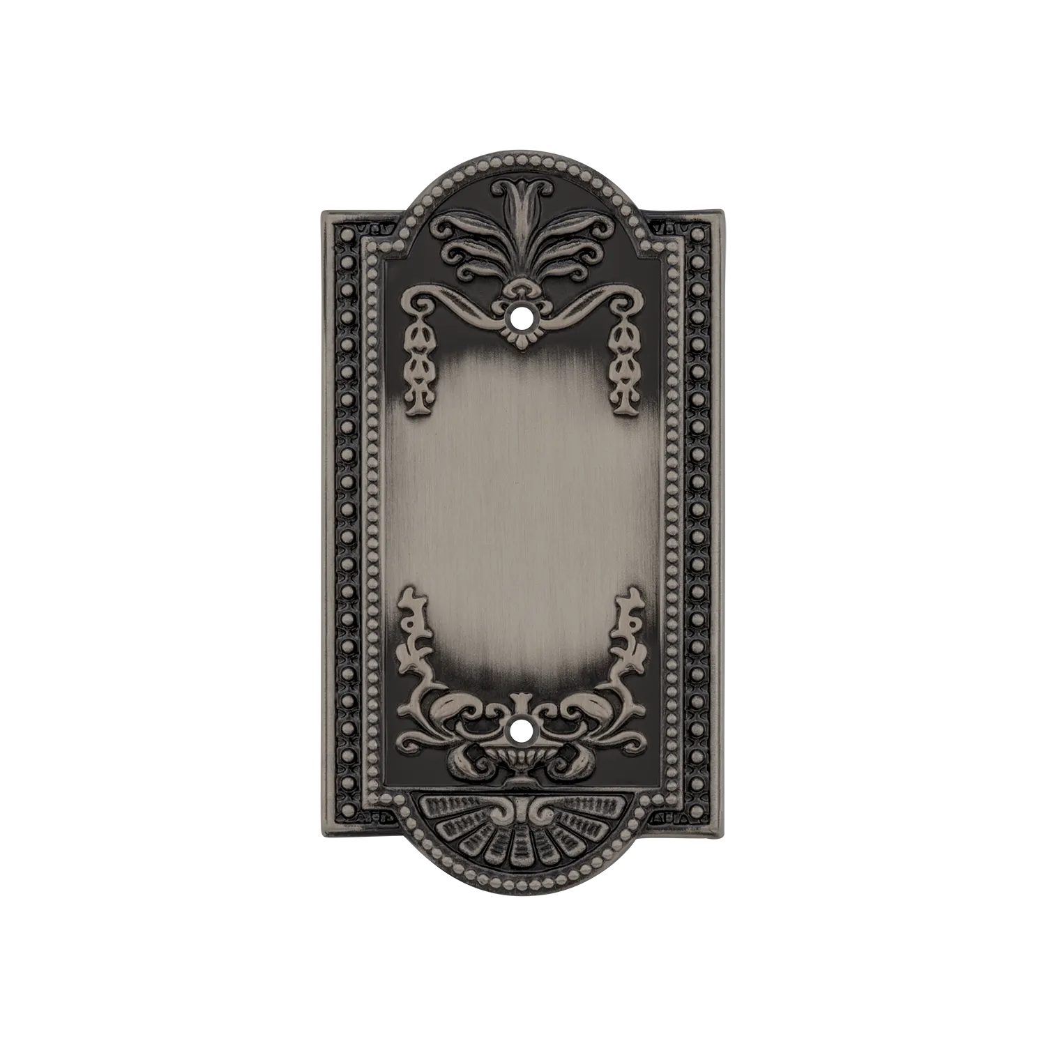 Meadows Switch Plate with Blank Cover in Antique Pewter