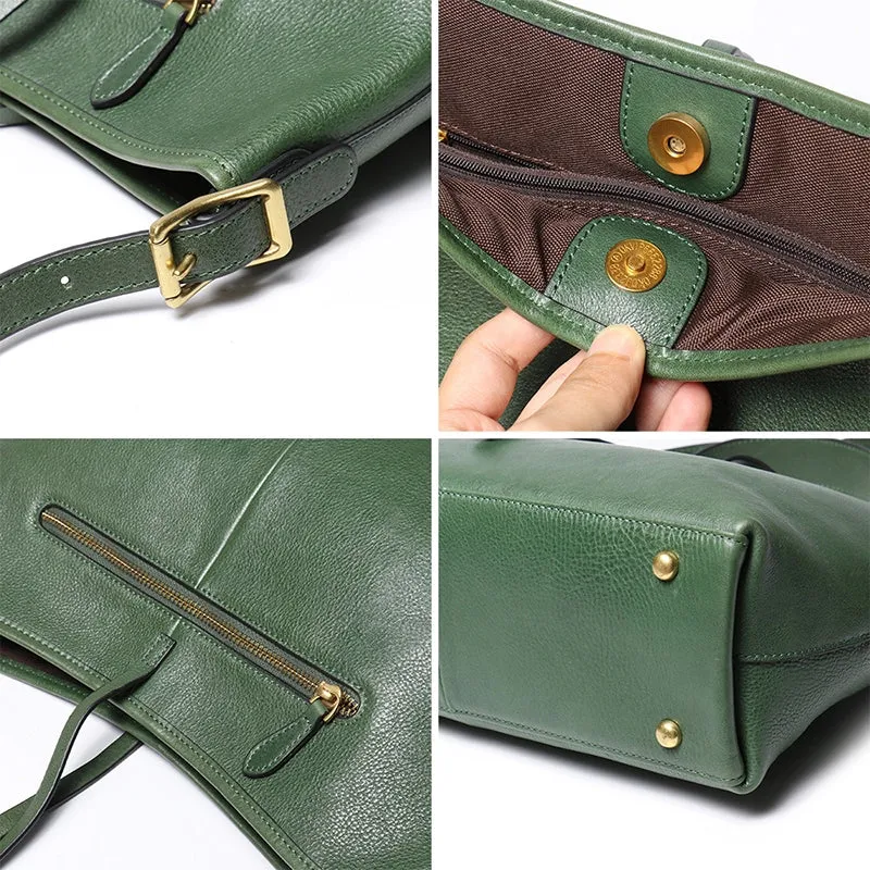 Medium Vegetable Tanned Leather Crossbody Handbag