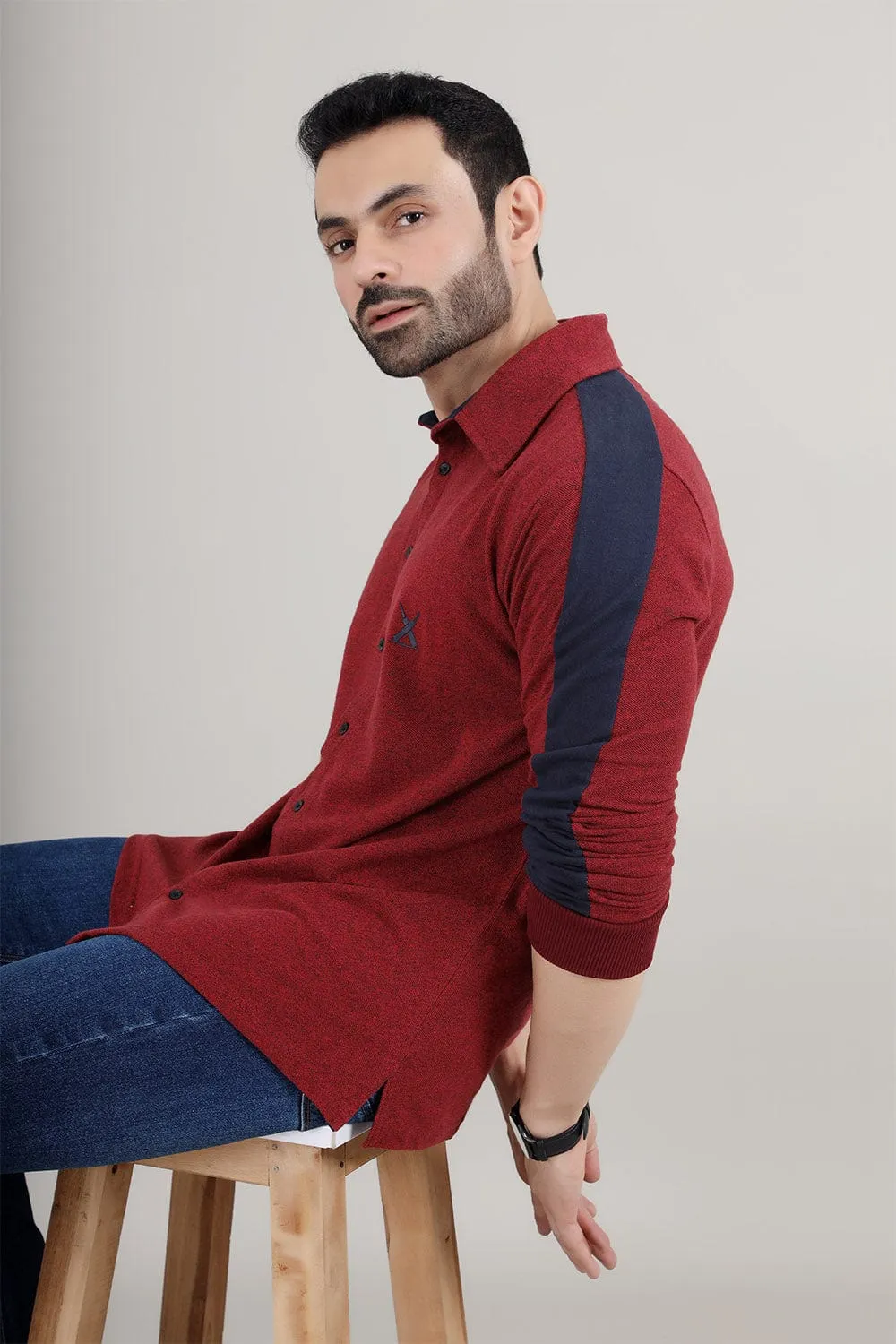 Men'S Knit Casual Shirt