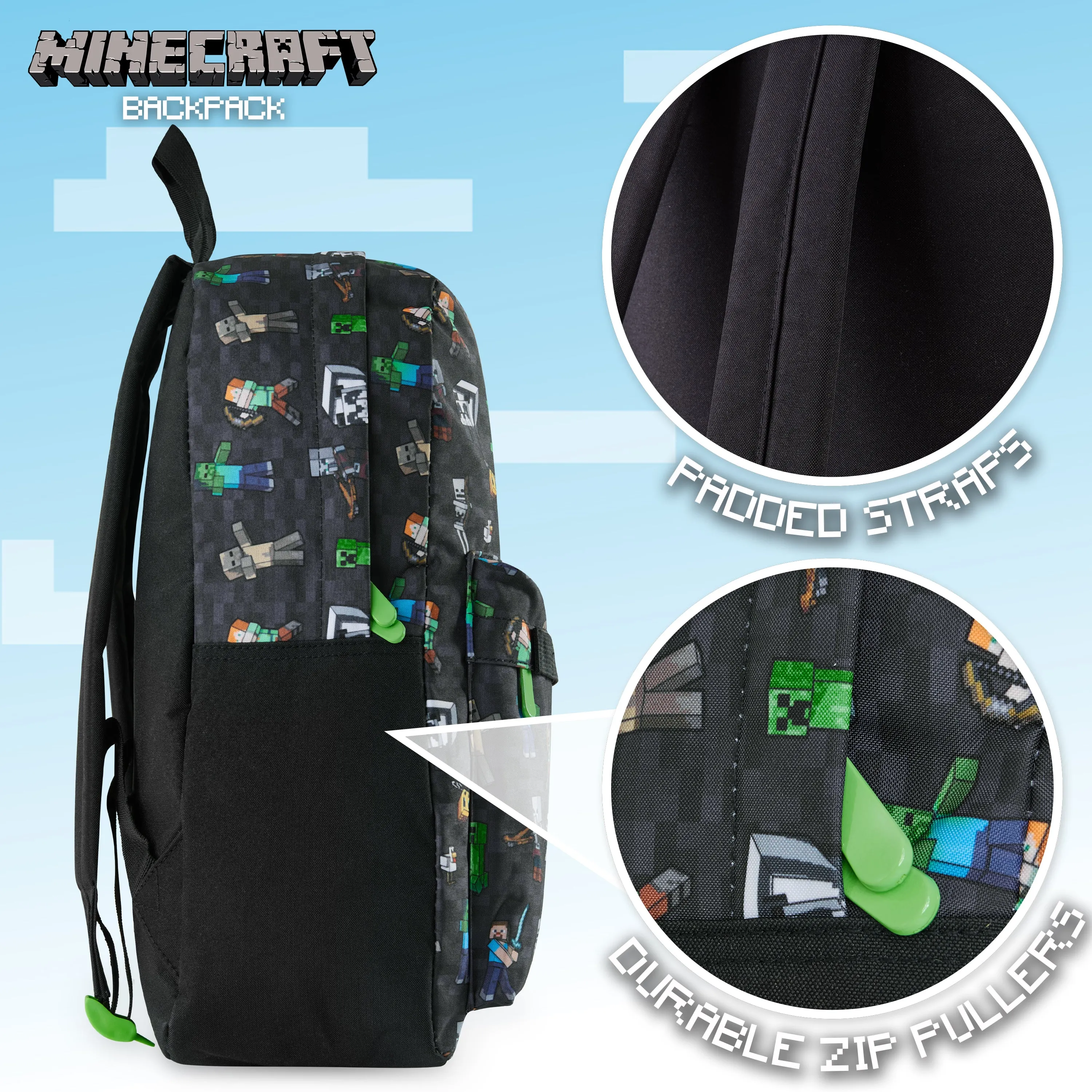 Minecraft Backpack, Kids Backpack, Boys School Bag, Minecraft Gifts