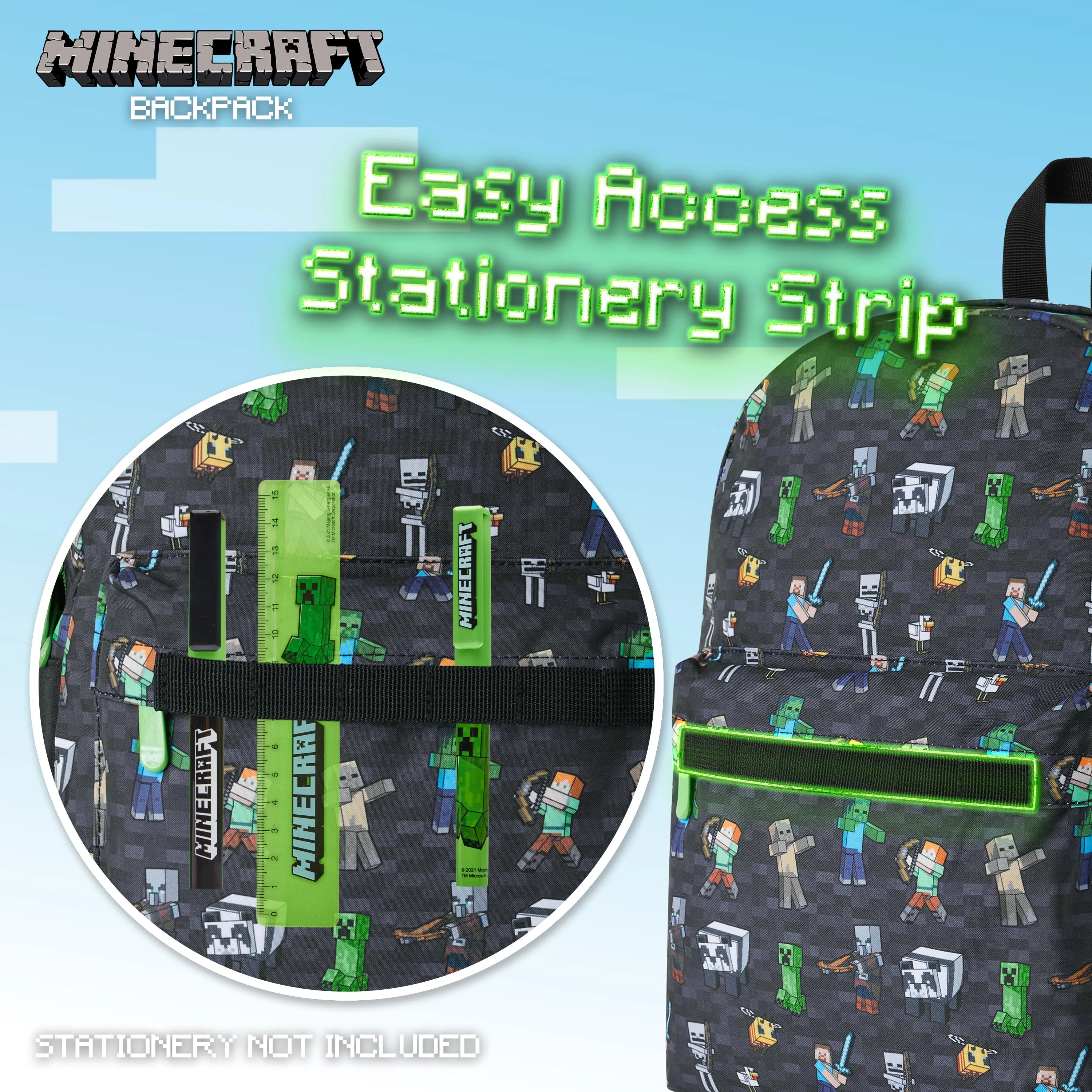 Minecraft Backpack, Kids Backpack, Boys School Bag, Minecraft Gifts