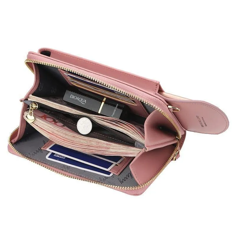 Mini Messenger Shoulder Bag Wallet with Credit Card Slots