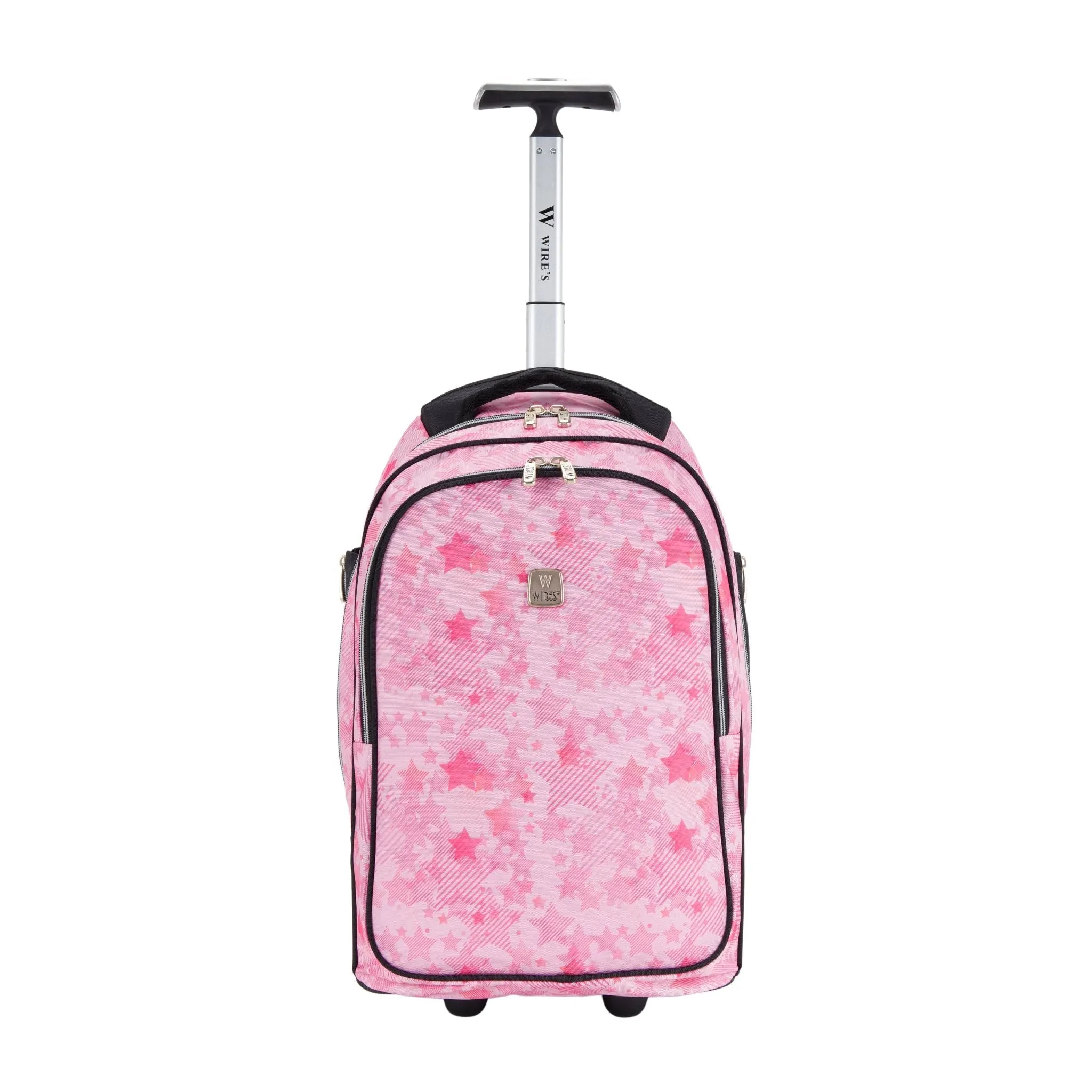 Mini Wheel School Bags Trolly Set of 3pcs Star Pink