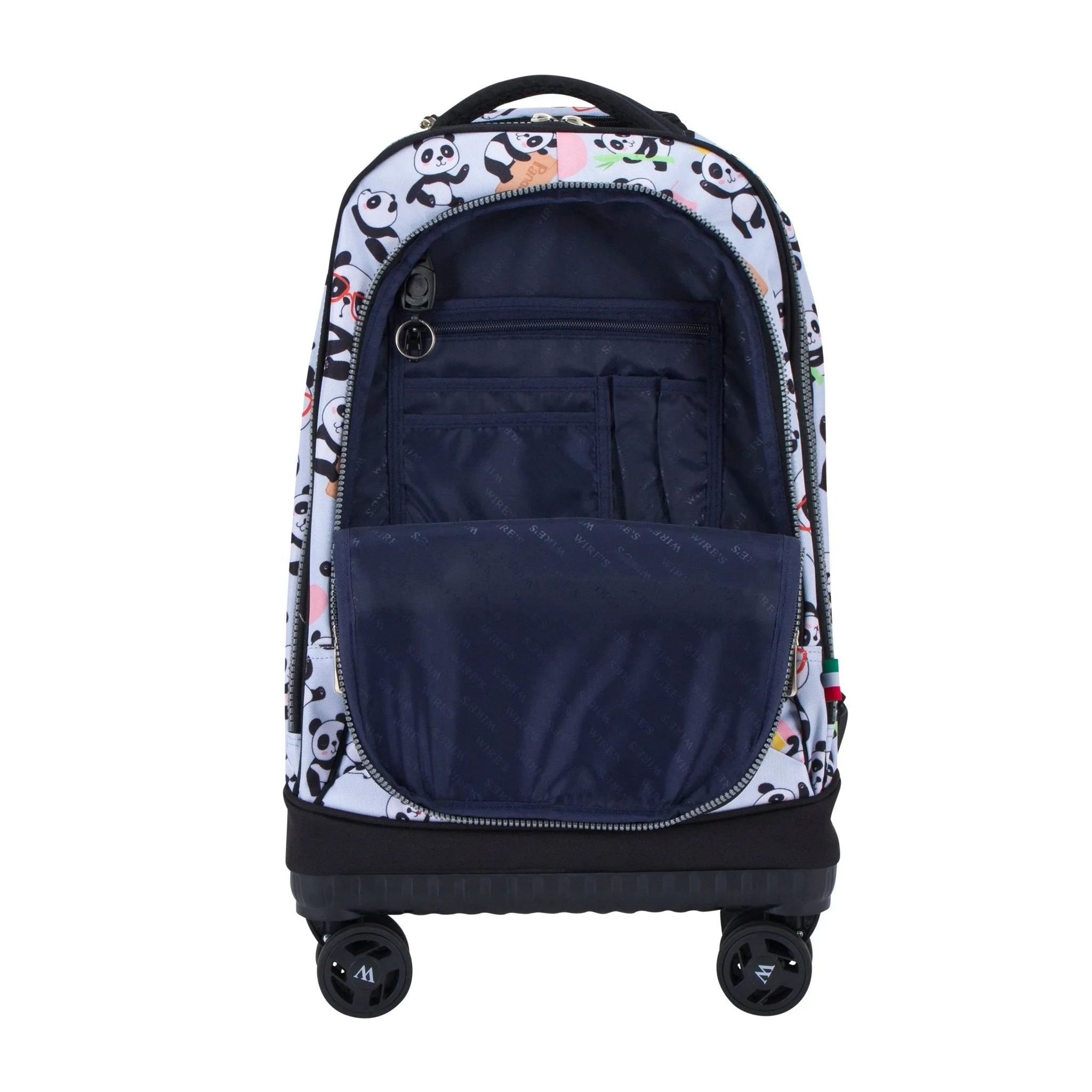 Mist Panda 8-Wheels School Backpack Trolley Set (Lunch bag & Pencil Case)